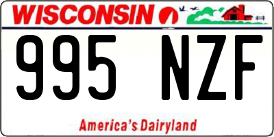 WI license plate 995NZF