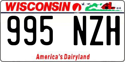WI license plate 995NZH