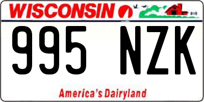 WI license plate 995NZK