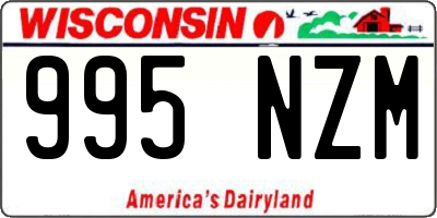 WI license plate 995NZM