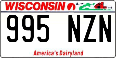 WI license plate 995NZN