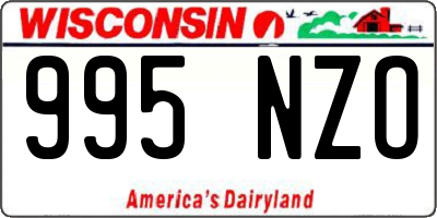 WI license plate 995NZO