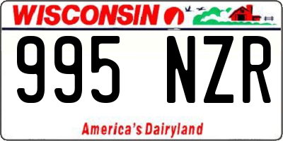 WI license plate 995NZR