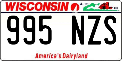 WI license plate 995NZS