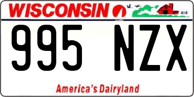 WI license plate 995NZX