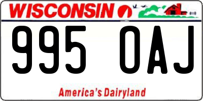 WI license plate 995OAJ