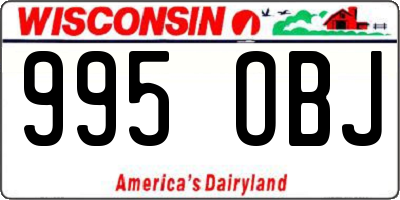 WI license plate 995OBJ