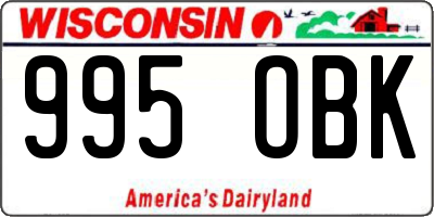 WI license plate 995OBK
