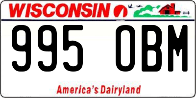 WI license plate 995OBM