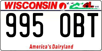 WI license plate 995OBT