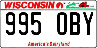 WI license plate 995OBY