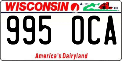 WI license plate 995OCA