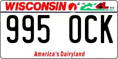 WI license plate 995OCK