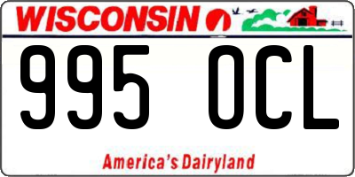 WI license plate 995OCL