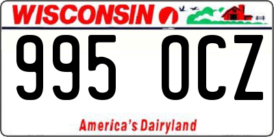 WI license plate 995OCZ