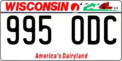WI license plate 995ODC