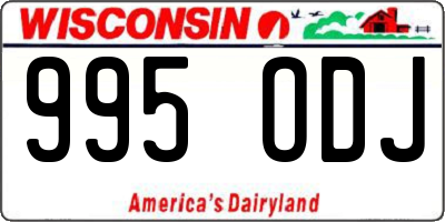 WI license plate 995ODJ