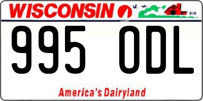 WI license plate 995ODL