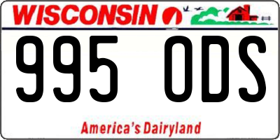 WI license plate 995ODS