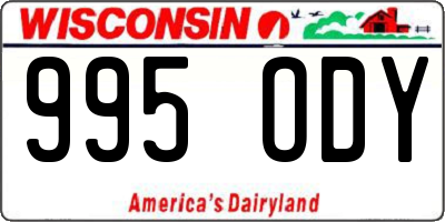 WI license plate 995ODY