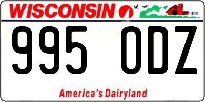 WI license plate 995ODZ