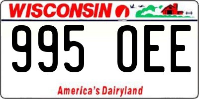 WI license plate 995OEE