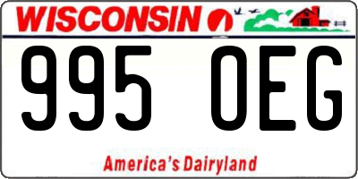 WI license plate 995OEG