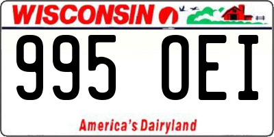 WI license plate 995OEI