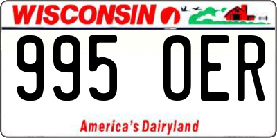 WI license plate 995OER