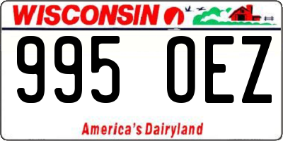 WI license plate 995OEZ