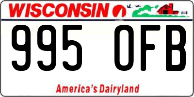 WI license plate 995OFB