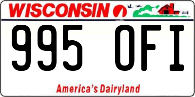 WI license plate 995OFI