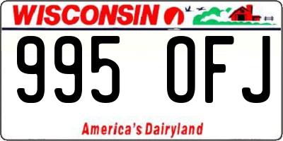 WI license plate 995OFJ