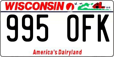 WI license plate 995OFK