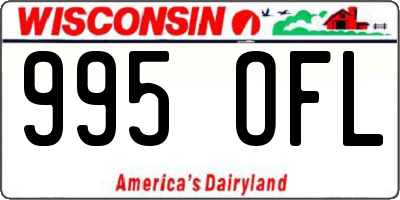 WI license plate 995OFL