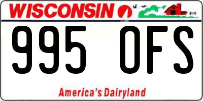 WI license plate 995OFS