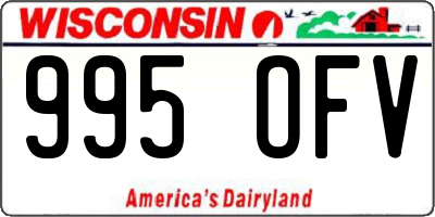 WI license plate 995OFV