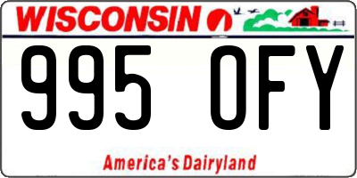 WI license plate 995OFY