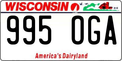 WI license plate 995OGA
