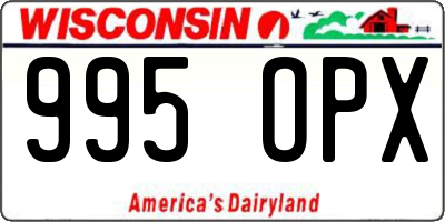 WI license plate 995OPX