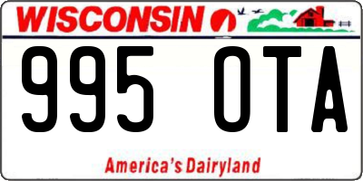 WI license plate 995OTA