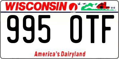 WI license plate 995OTF