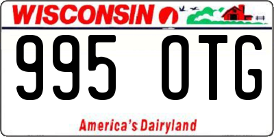 WI license plate 995OTG