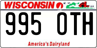 WI license plate 995OTH