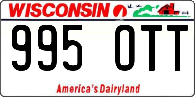 WI license plate 995OTT