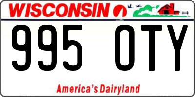 WI license plate 995OTY