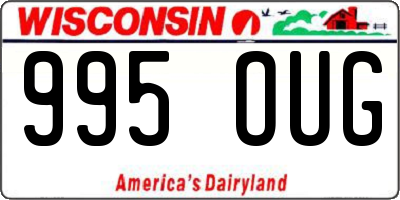 WI license plate 995OUG