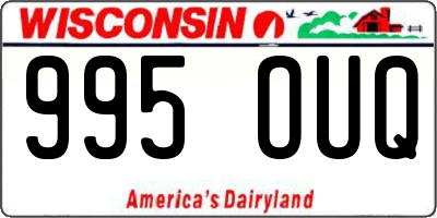 WI license plate 995OUQ