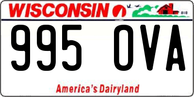 WI license plate 995OVA