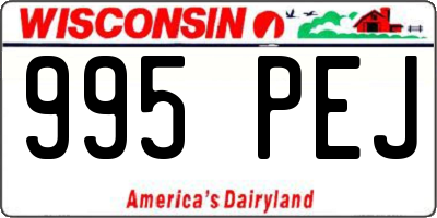 WI license plate 995PEJ